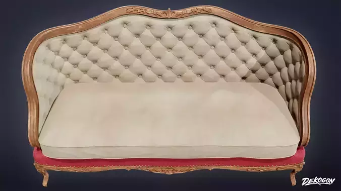 VICTORIAN - Sofa Victorian 01 - LOW POLY AND NANITE