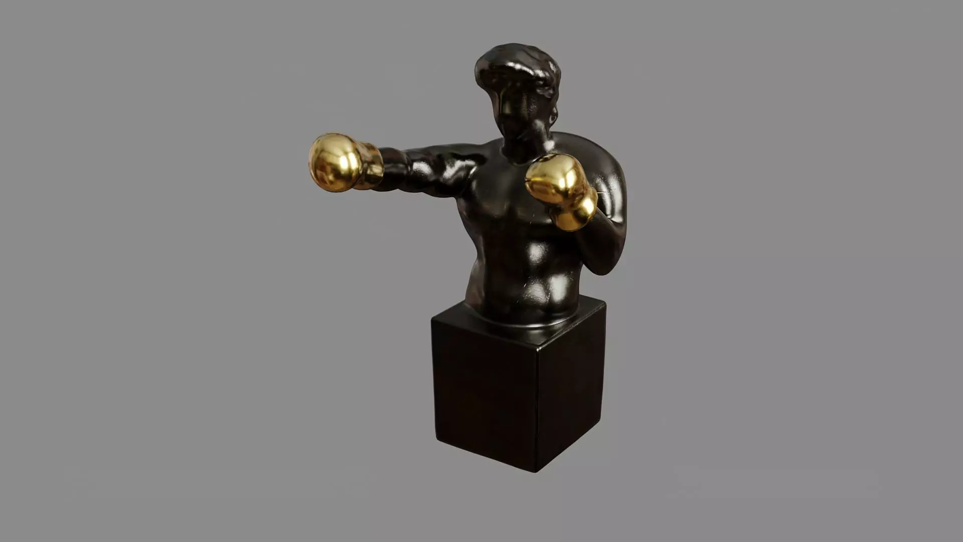 Boxer statuette decoration 3D model