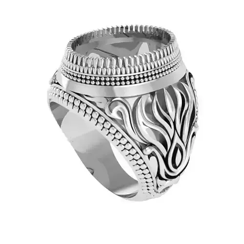 Imperial Flame Cabochon Ring