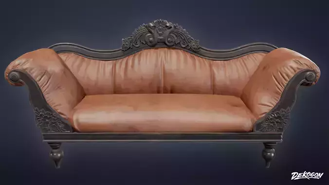 VICTORIAN - Sofa Victorian 09 - LOW POLY AND NANITE