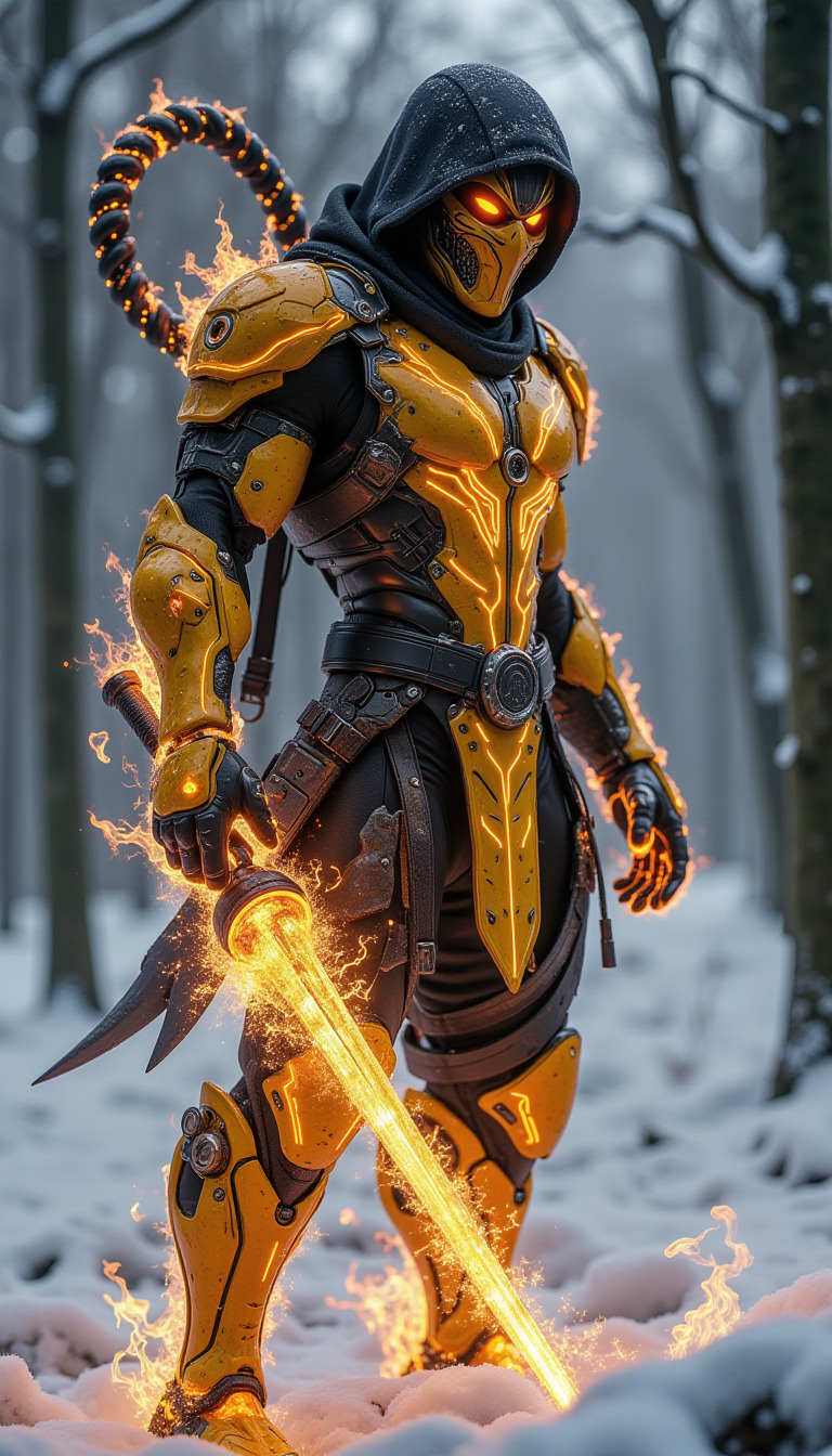 Scorpion From Mortal Kombat Reimagined As A Futuri Free 3D model_2