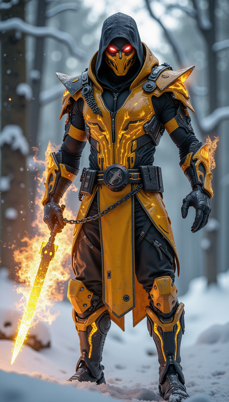 Scorpion From Mortal Kombat Reimagined As A Futuri Free 3D model_1