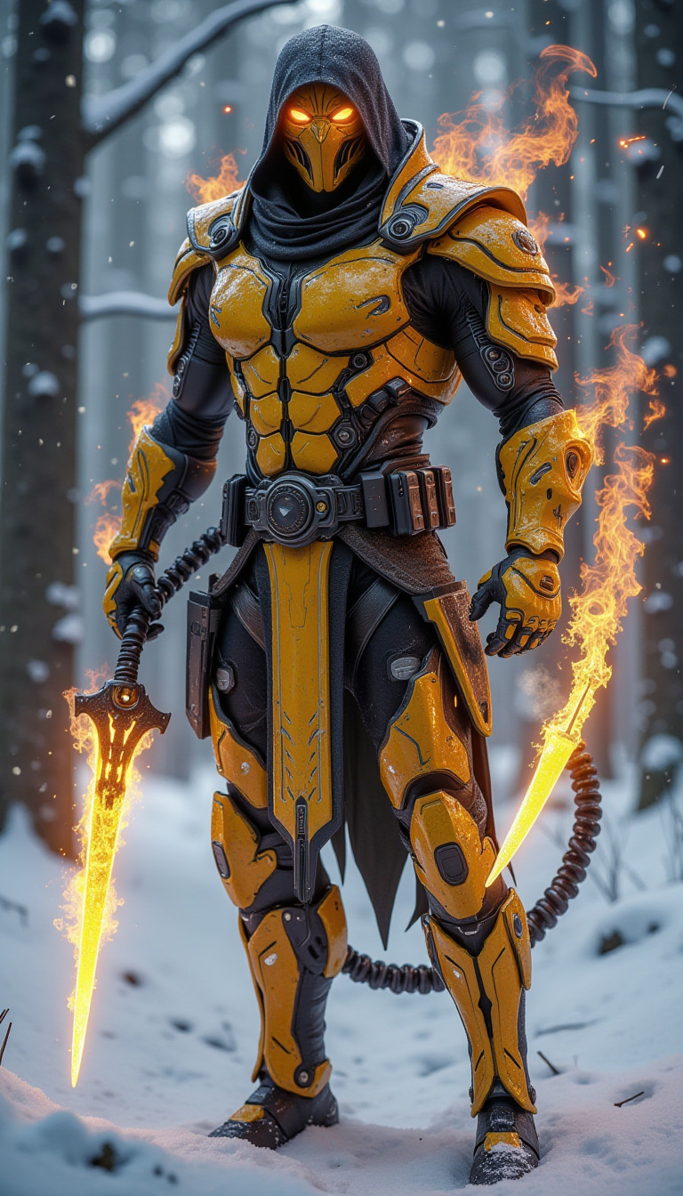 Scorpion From Mortal Kombat Reimagined As A Futuri Free 3D model_4