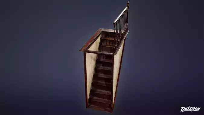 VICTORIAN - Stairs 01 - LOW POLY AND NANITE
