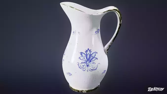 VICTORIAN - Water Pitcher 01 - LOW POLY AND NANITE Low-poly 3D model
