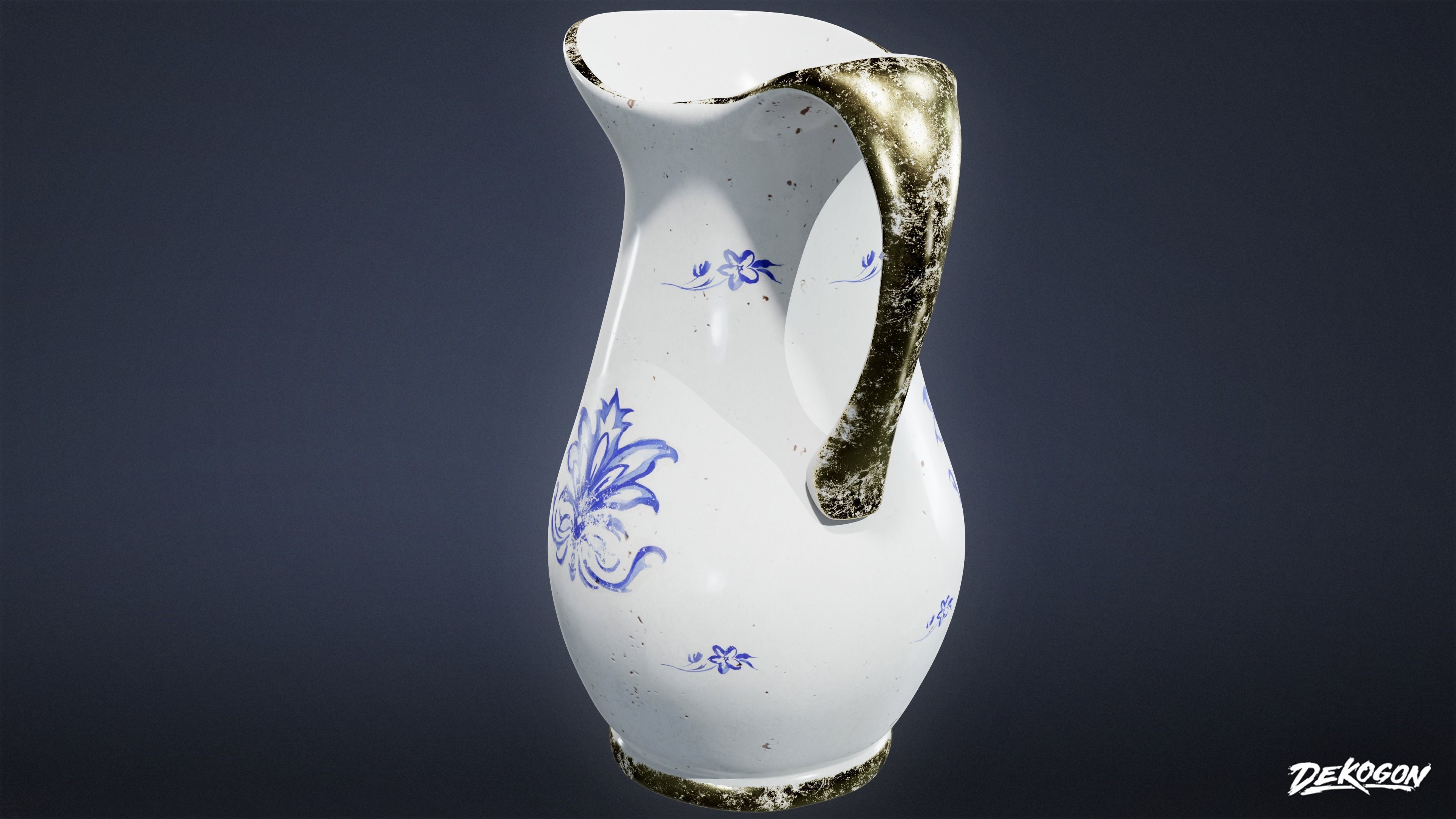 VICTORIAN - Water Pitcher 01 - LOW POLY AND NANITE Low-poly 3D model_2