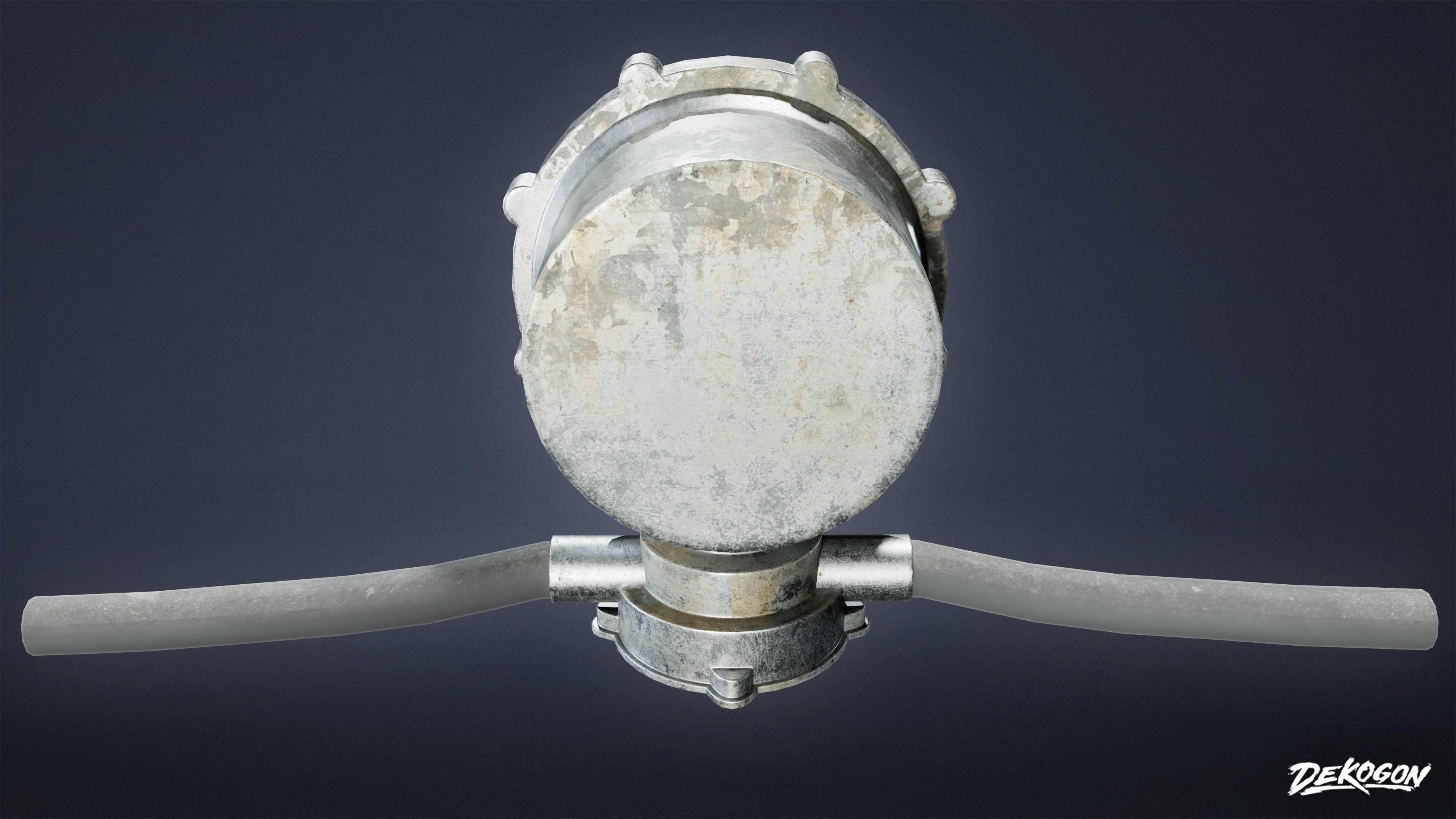 FIRING RANGE - Emergency Light 01 - LOW POLY Low-poly 3D model_3