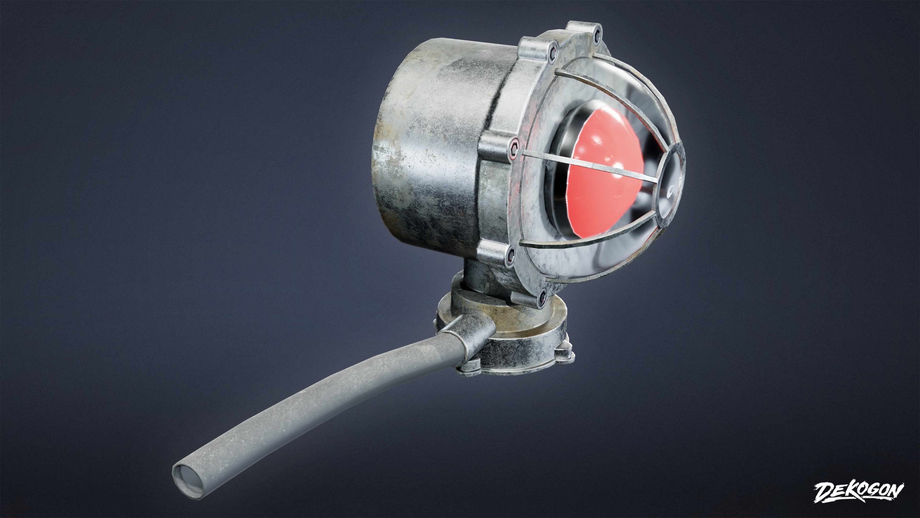 FIRING RANGE - Emergency Light 01 - LOW POLY Low-poly 3D model_4