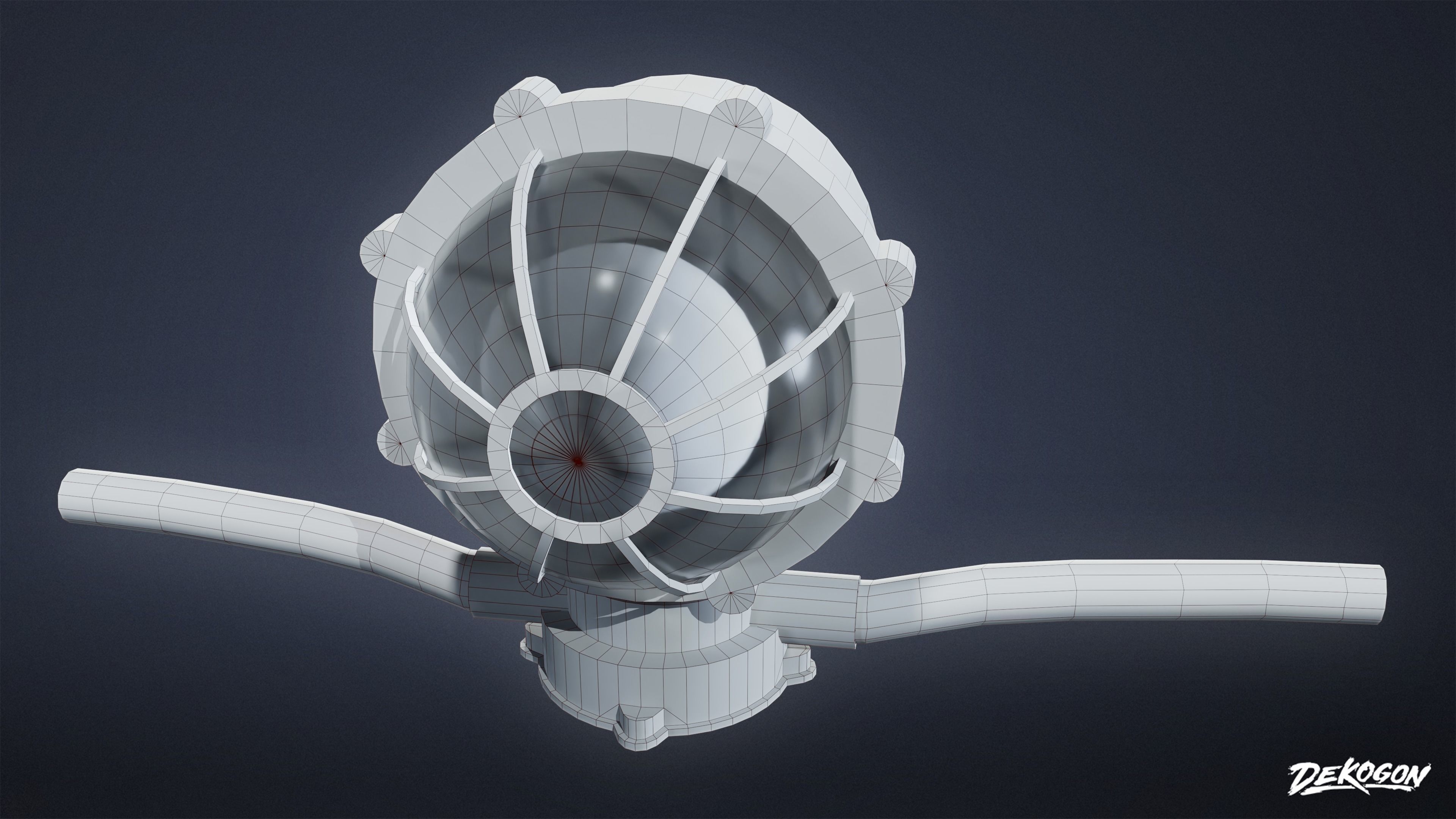 FIRING RANGE - Emergency Light 01 - LOW POLY Low-poly 3D model_1