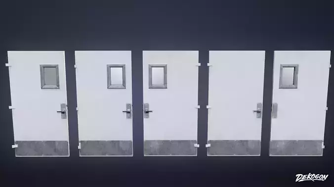 FIRING RANGE - Metal Door 01 - LOW POLY