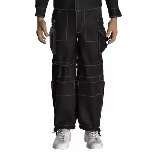 Black Cargo Trousers