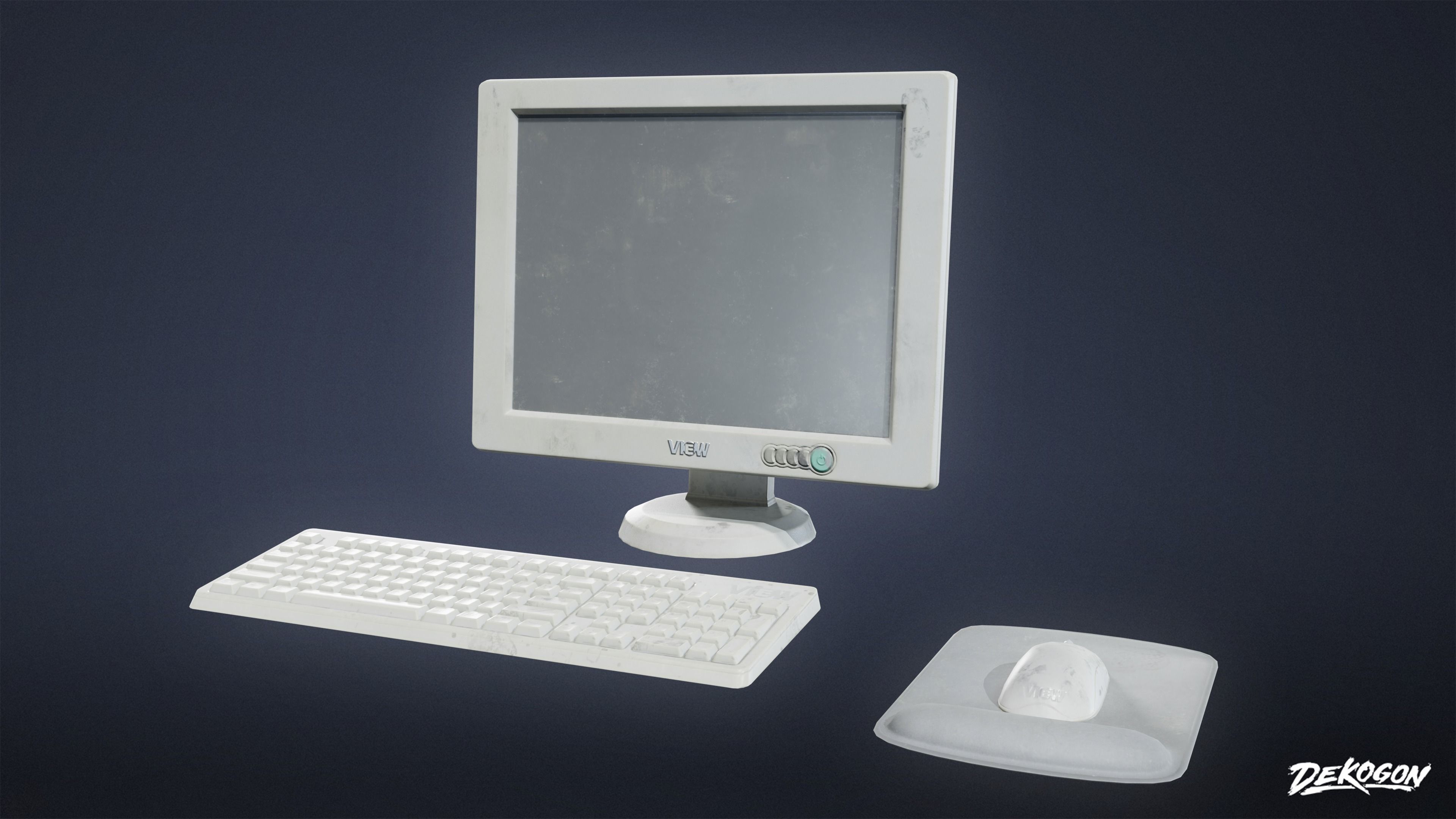 FIRING RANGE - Computer Set 01 - LOW POLY Low-poly 3D model_5