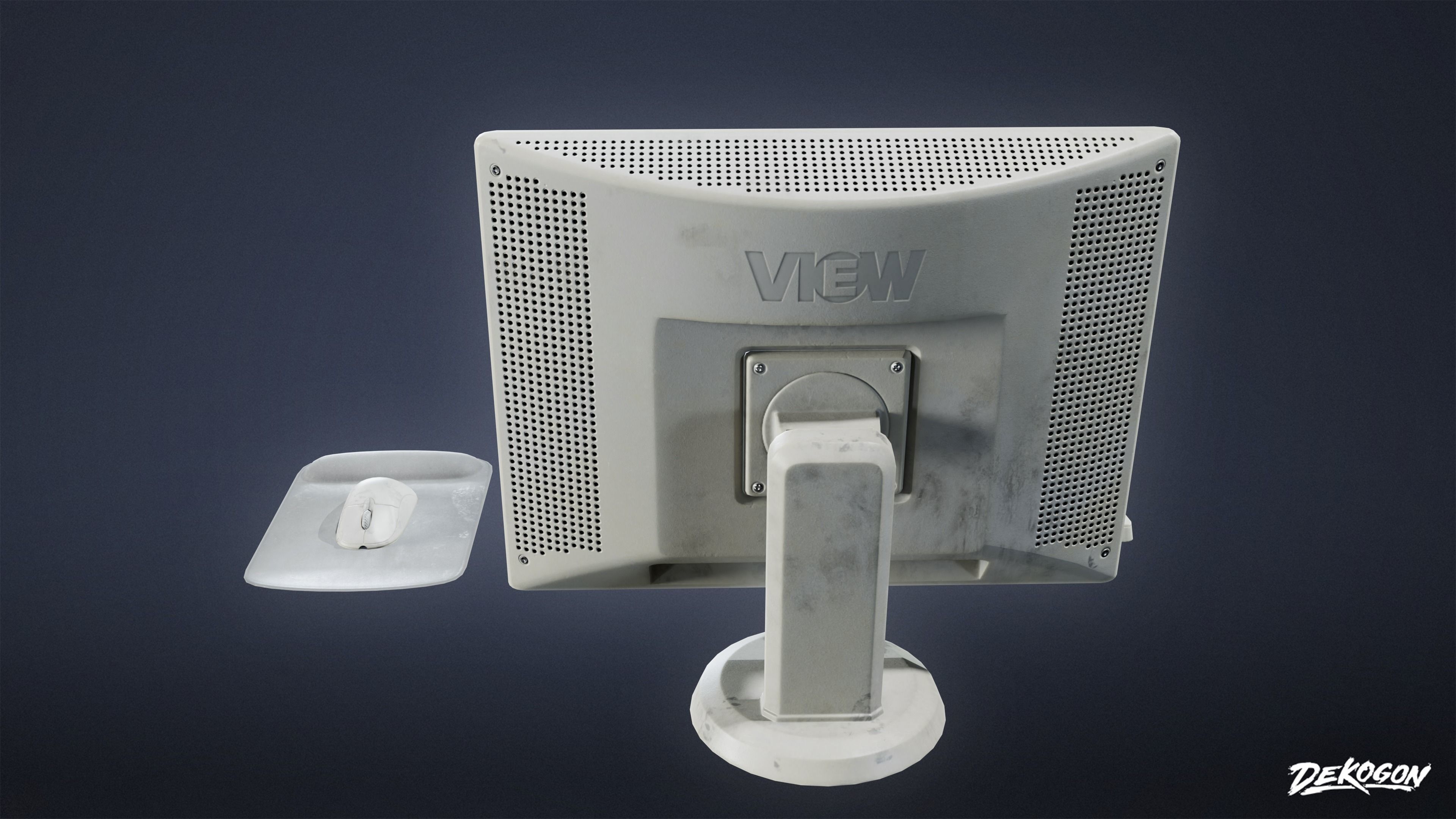 FIRING RANGE - Computer Set 01 - LOW POLY Low-poly 3D model_4