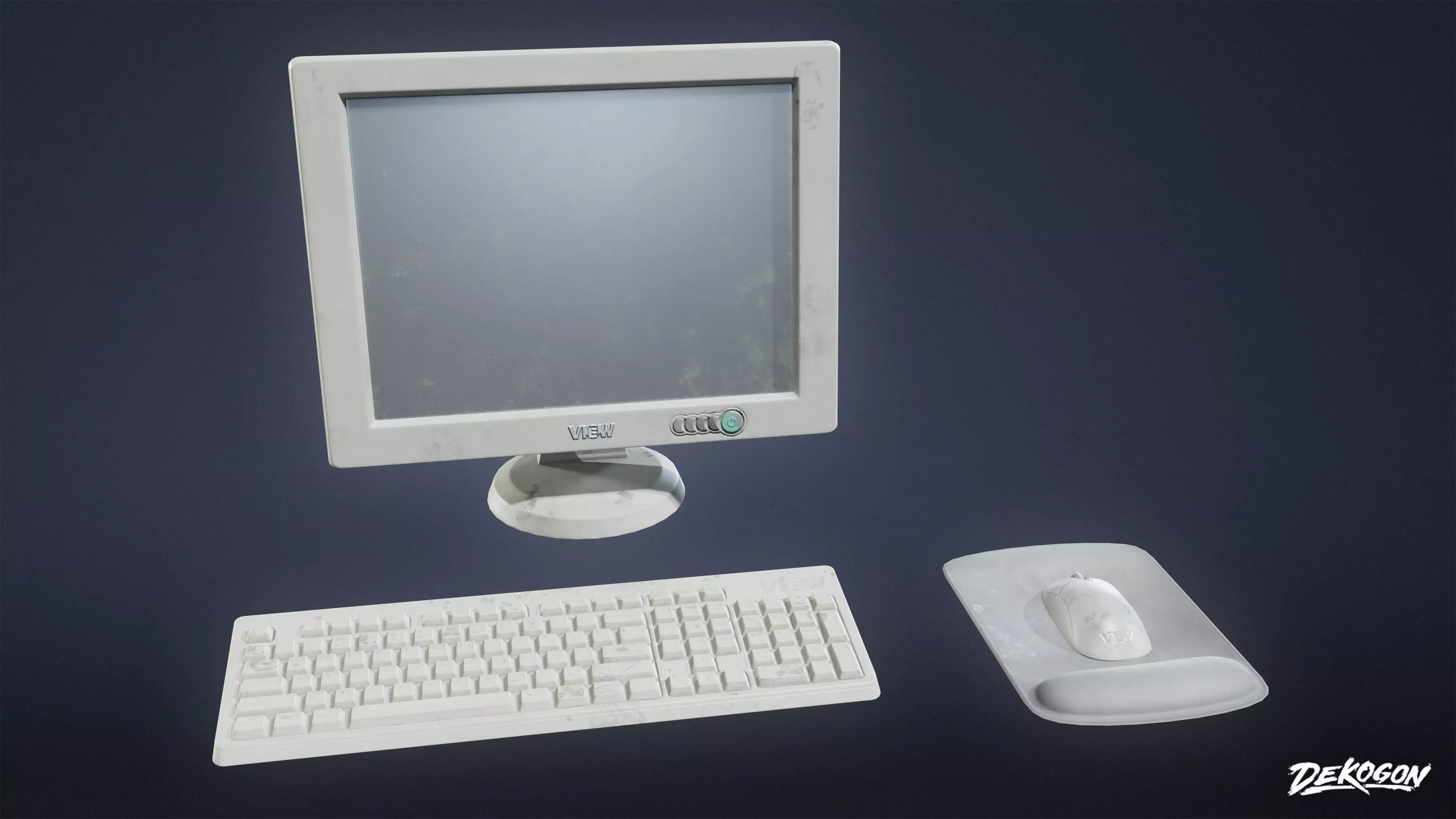 FIRING RANGE - Computer Set 01 - LOW POLY Low-poly 3D model_0