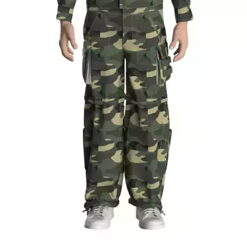 Woodland Camo Cargo Trousers Low-poly 3D model