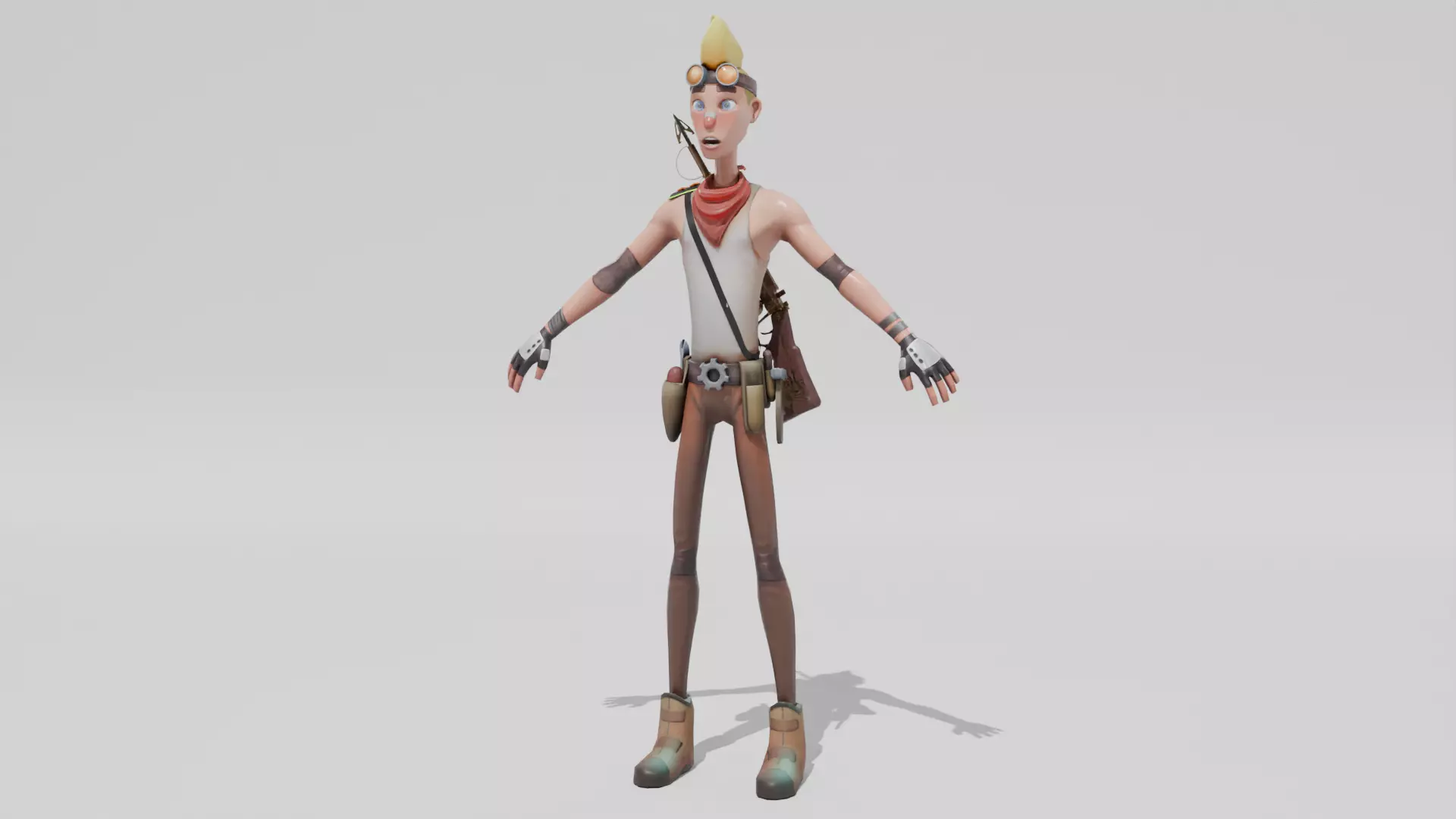 Armed Joey Low-poly 3D model_0