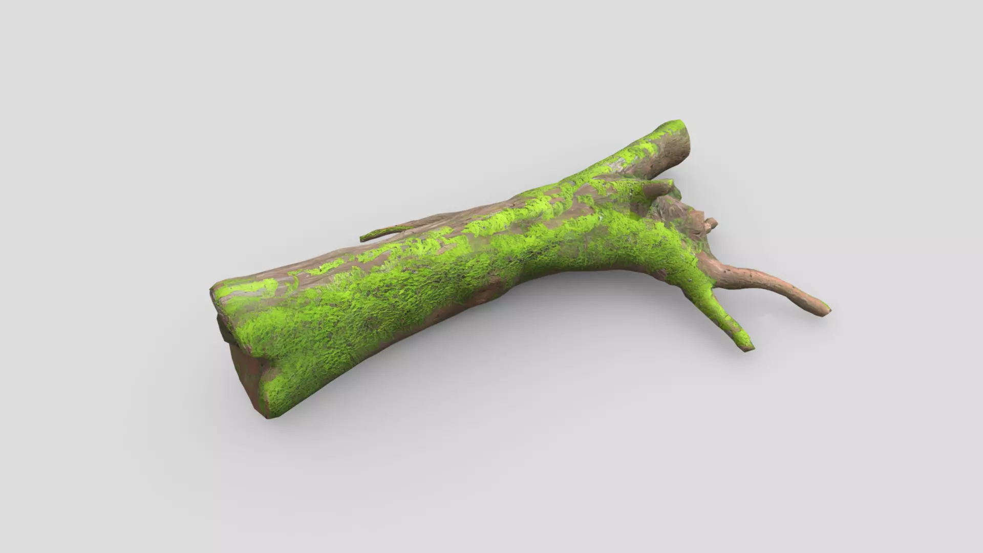 Fallen Tree 2 Low-poly 3D model_0