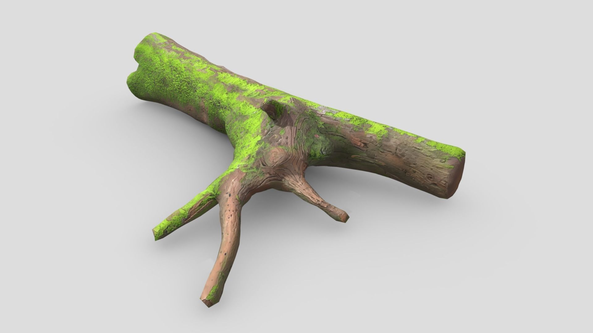 Fallen Tree 2 Low-poly 3D model_5