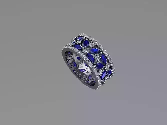 Timeless Exquisite Sapphire and Diamond Ring
