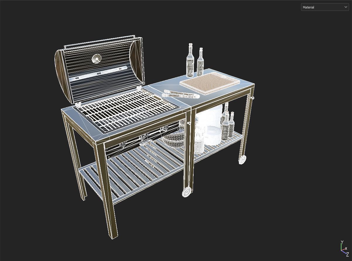 Charcoal grill IKEA 3D model_6