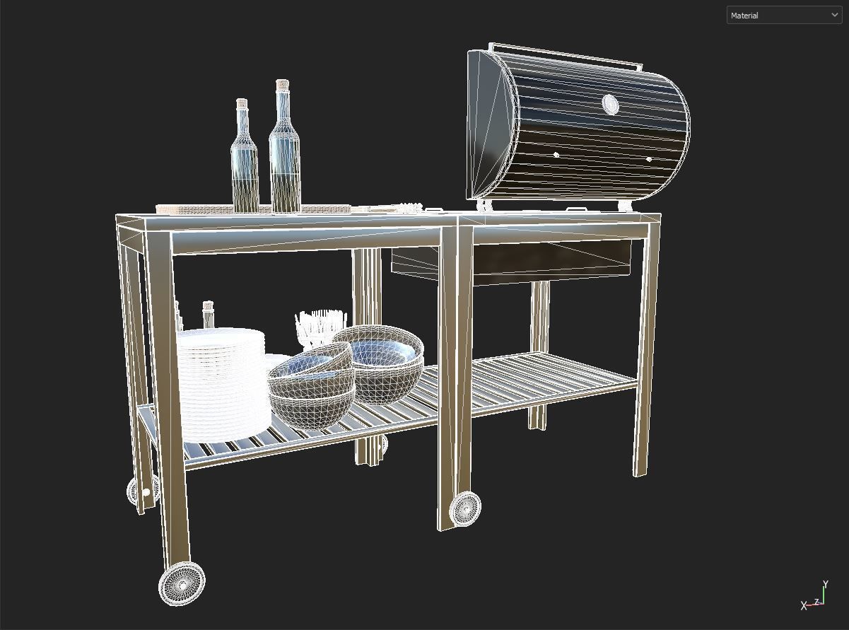Charcoal grill IKEA 3D model_7