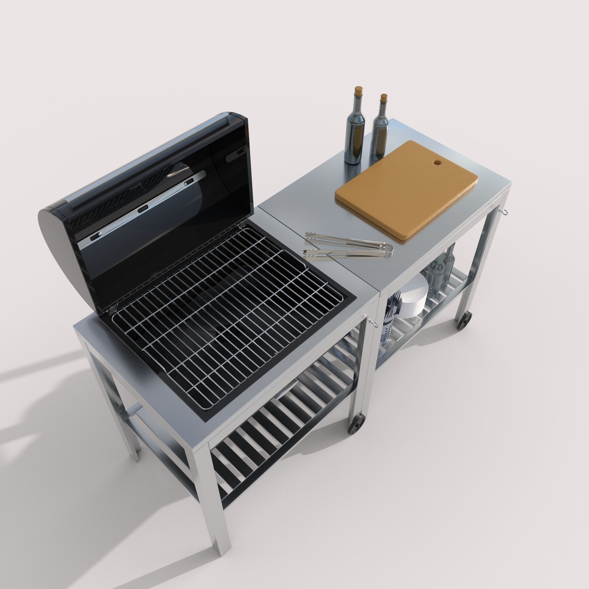 Charcoal grill IKEA 3D model_3