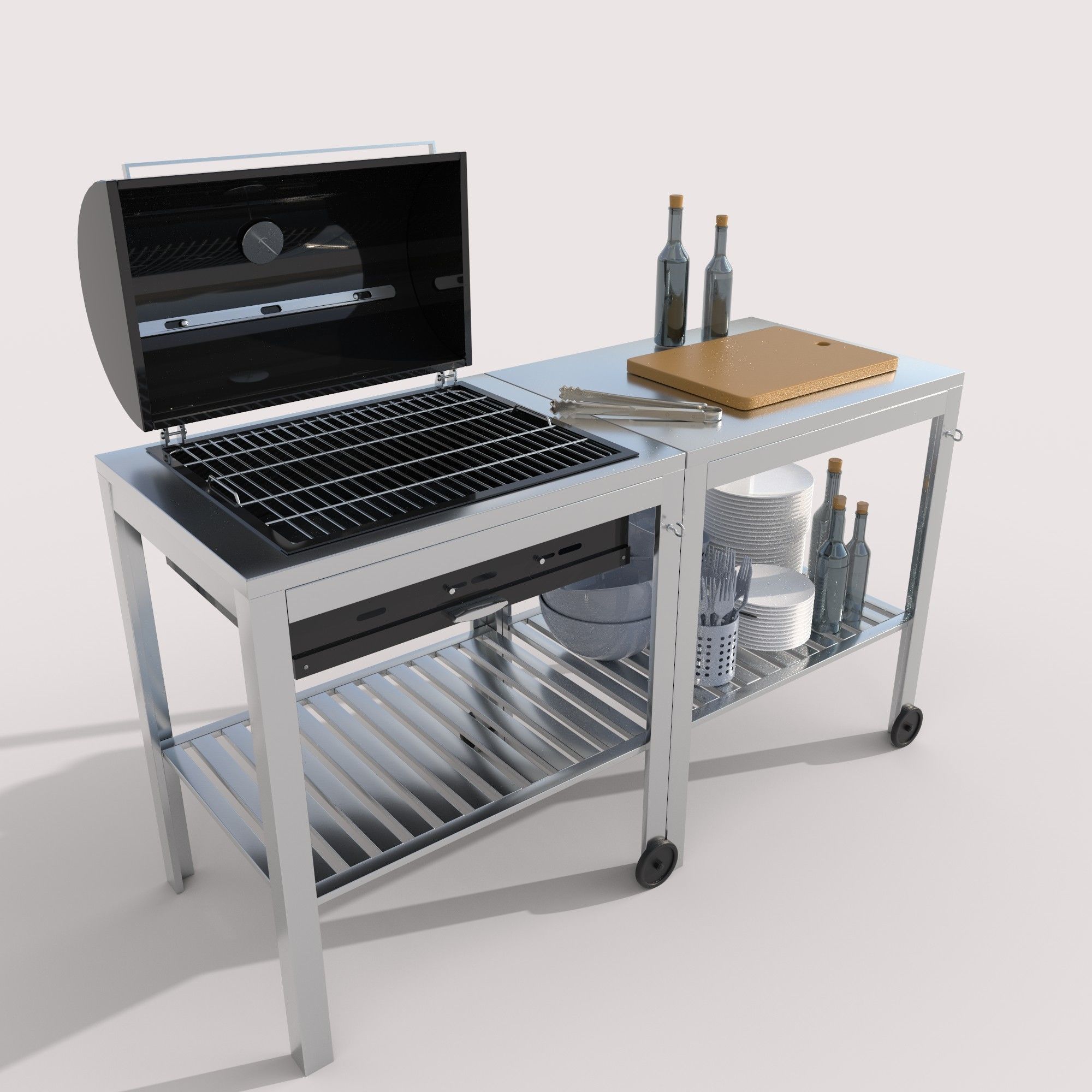 Charcoal grill IKEA 3D model_0