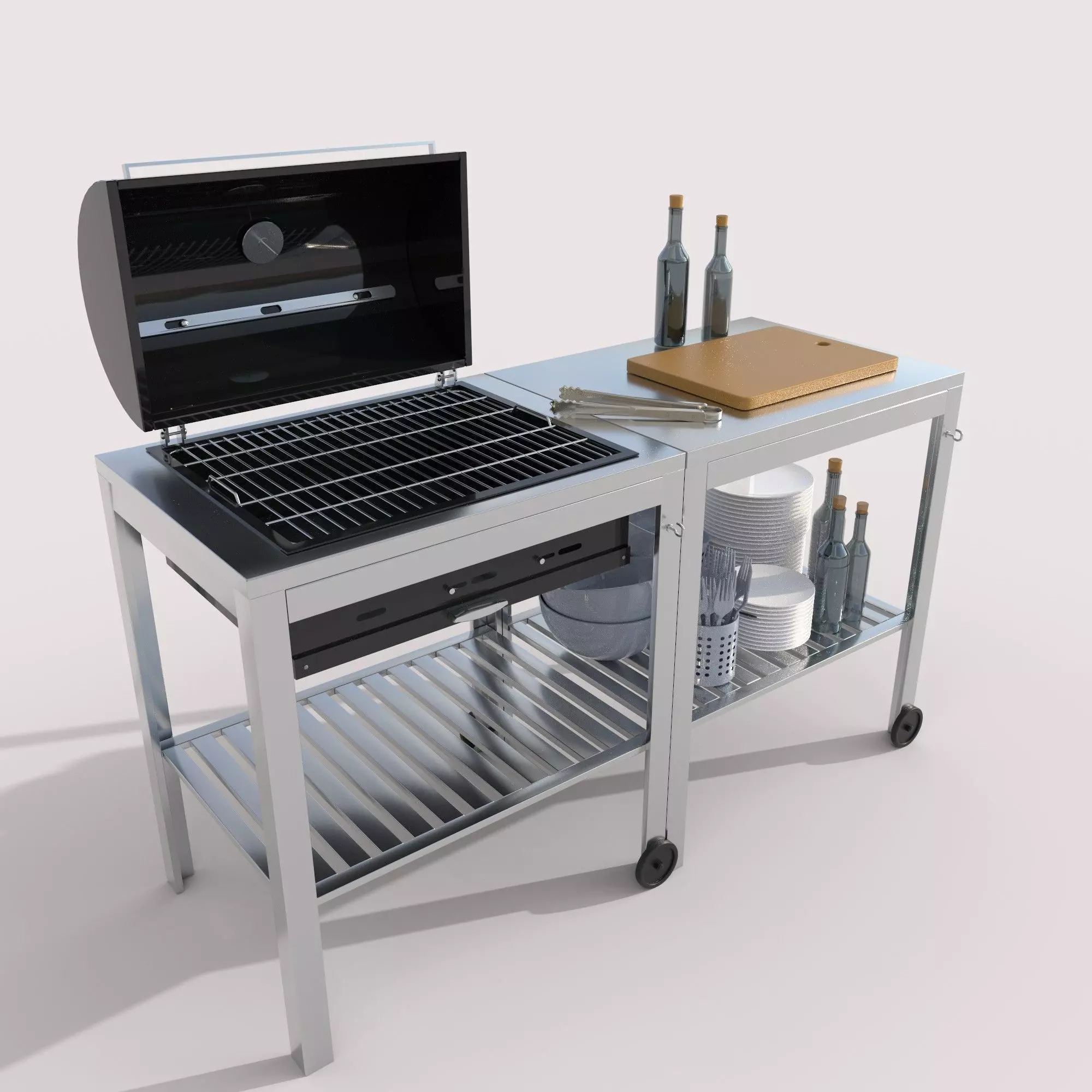 Charcoal grill IKEA 3D model_0