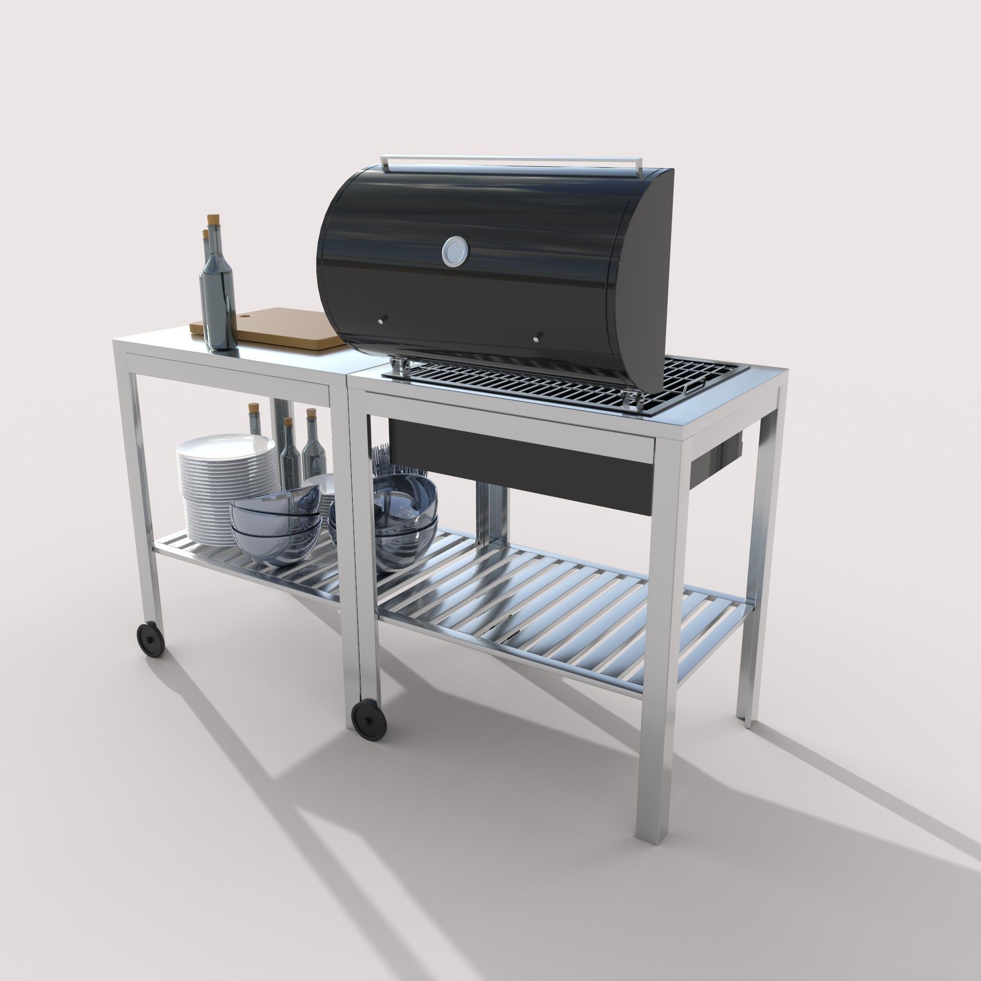 Charcoal grill IKEA 3D model_4