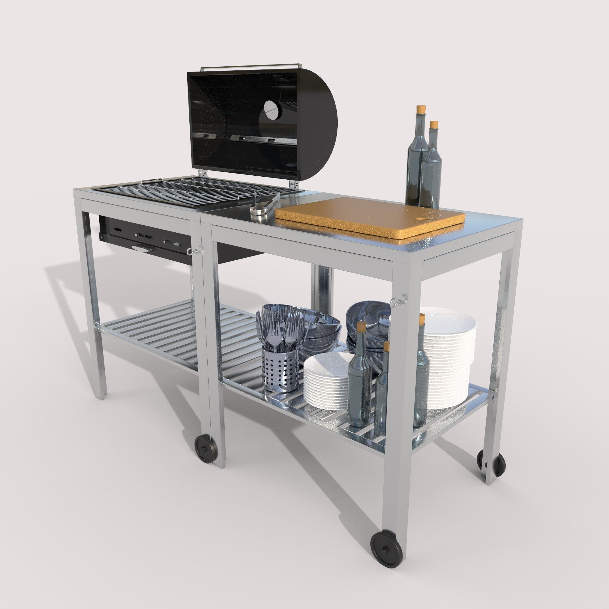 Charcoal grill IKEA 3D model_1