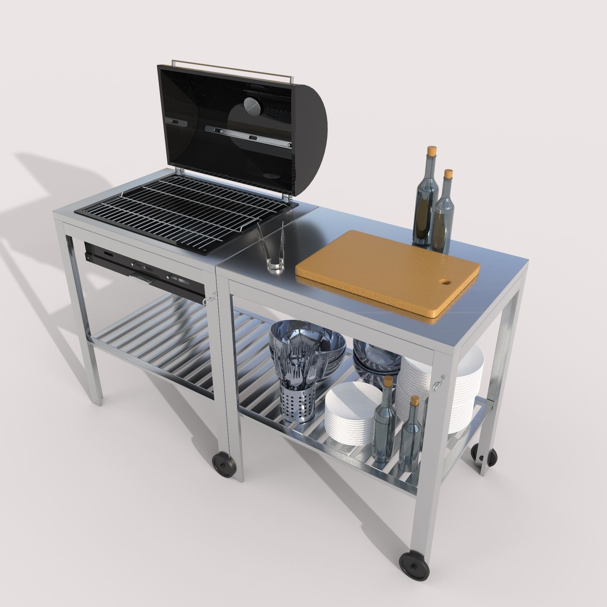 Charcoal grill IKEA 3D model_2