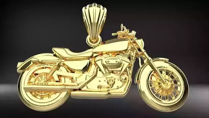 classic motorcycle pendant Necklace Pendant Charm Jewelry 3D print model