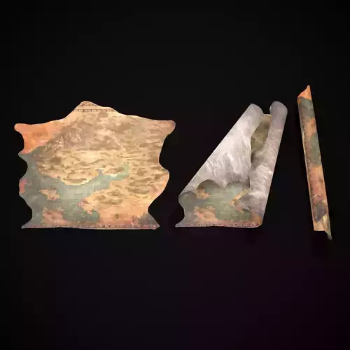 Medieval Goat Hide Map