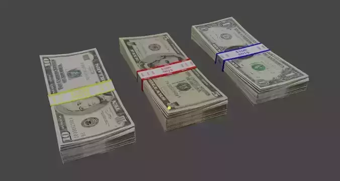 Stacks of US Dollar bills