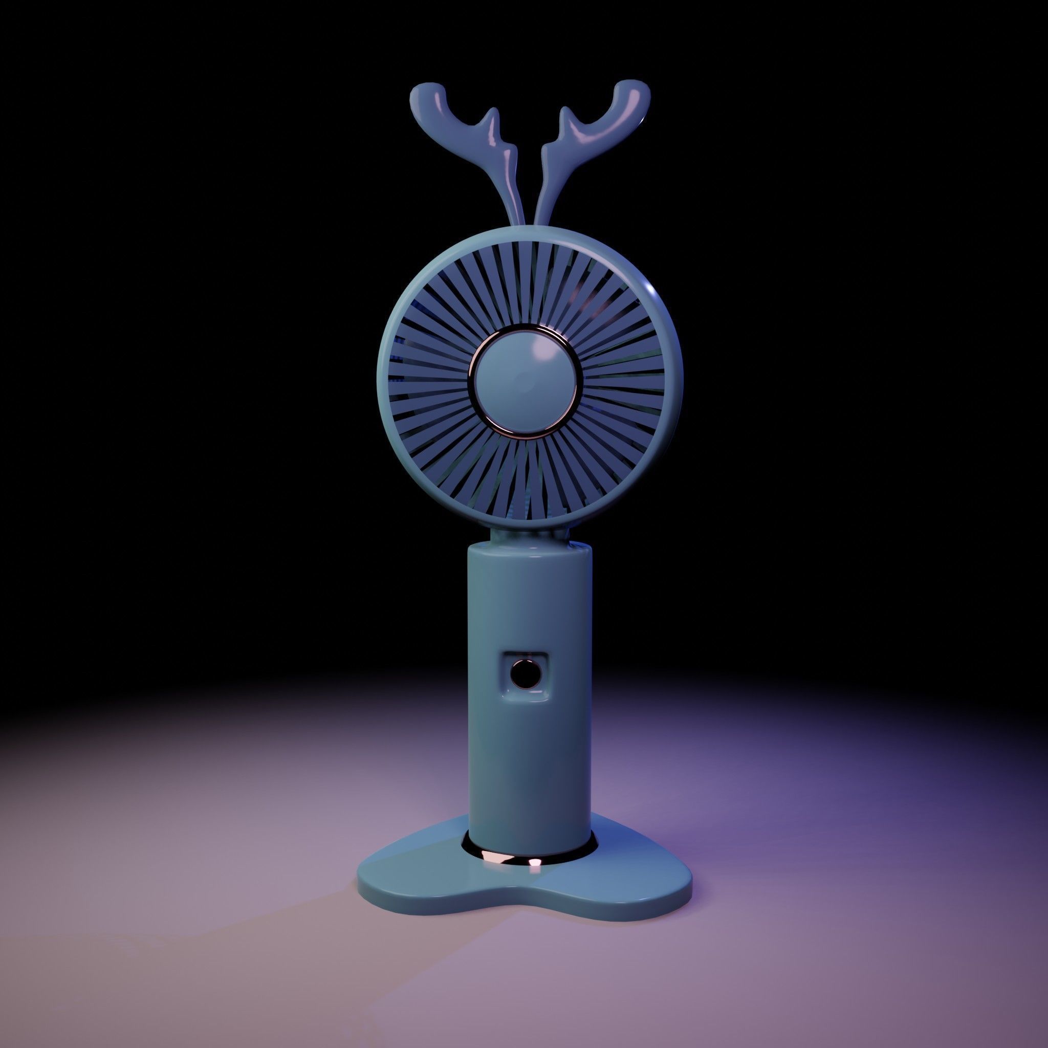 Mini Cute Table Fan  3D model_6