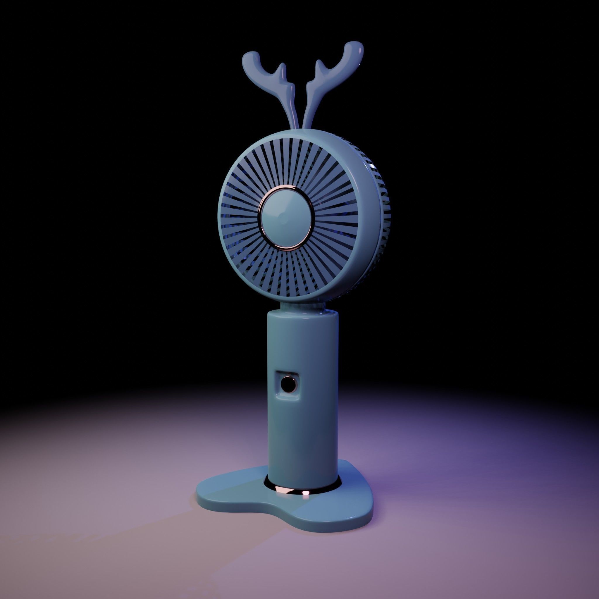 Mini Cute Table Fan  3D model_4