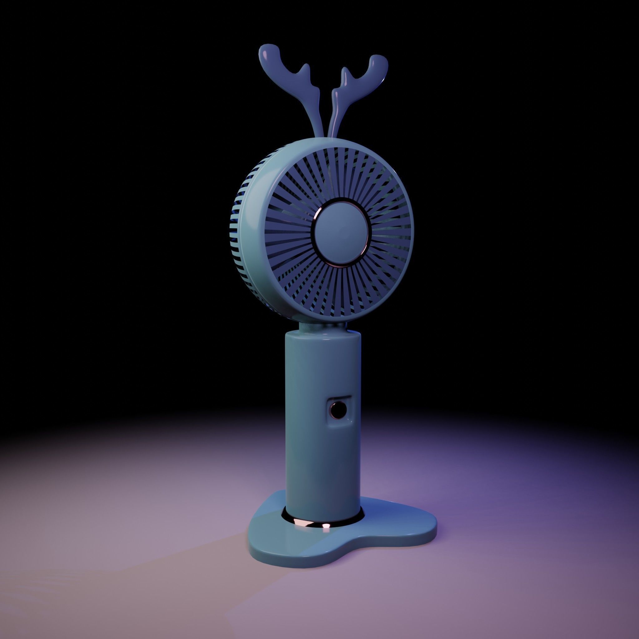Mini Cute Table Fan  3D model_11