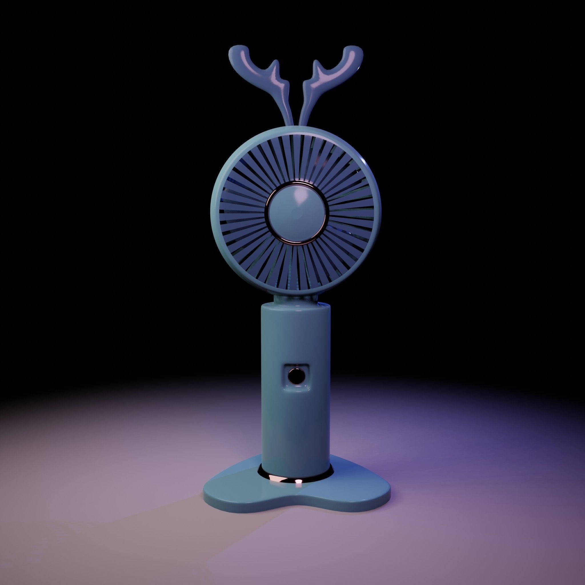 Mini Cute Table Fan  3D model_7