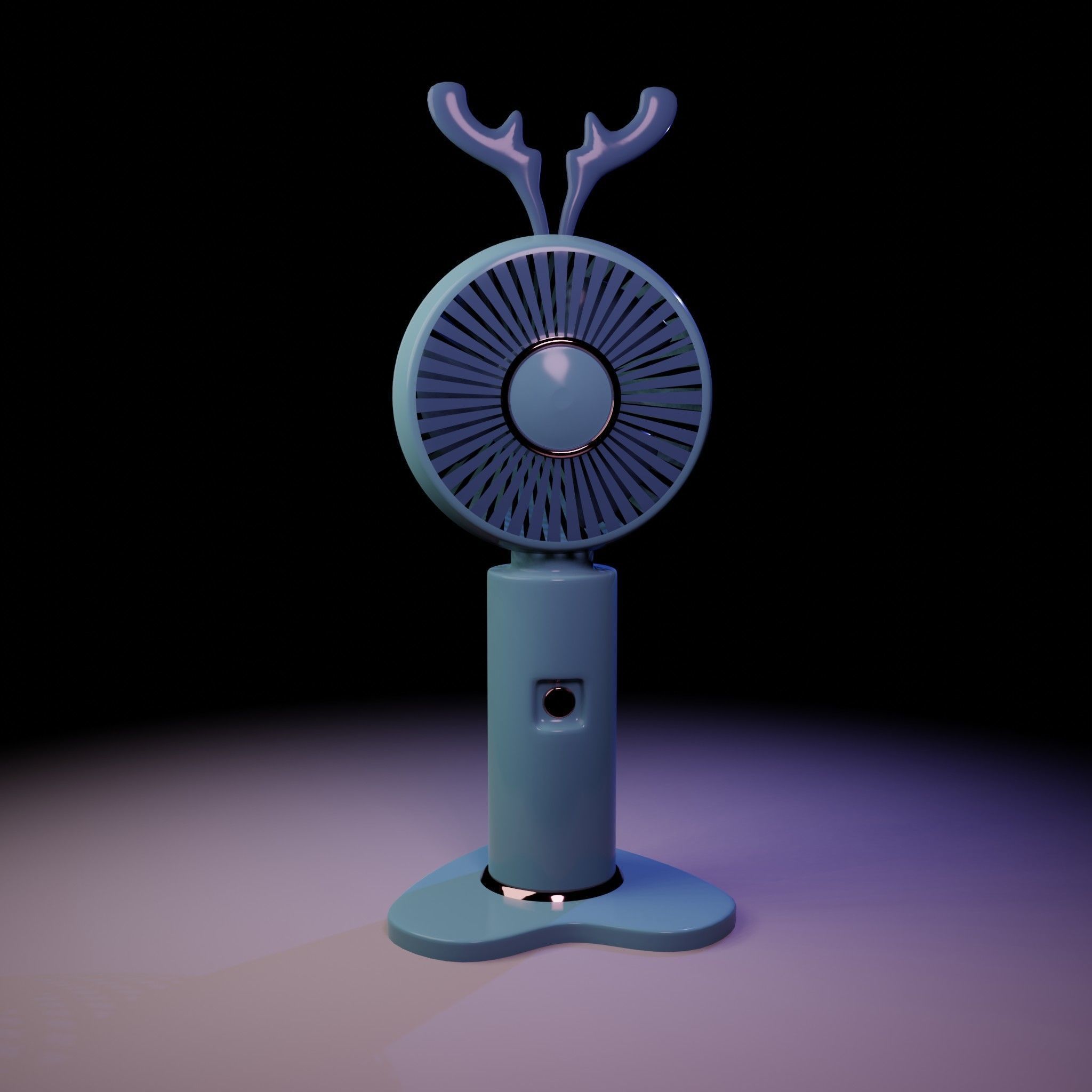 Mini Cute Table Fan  3D model_9