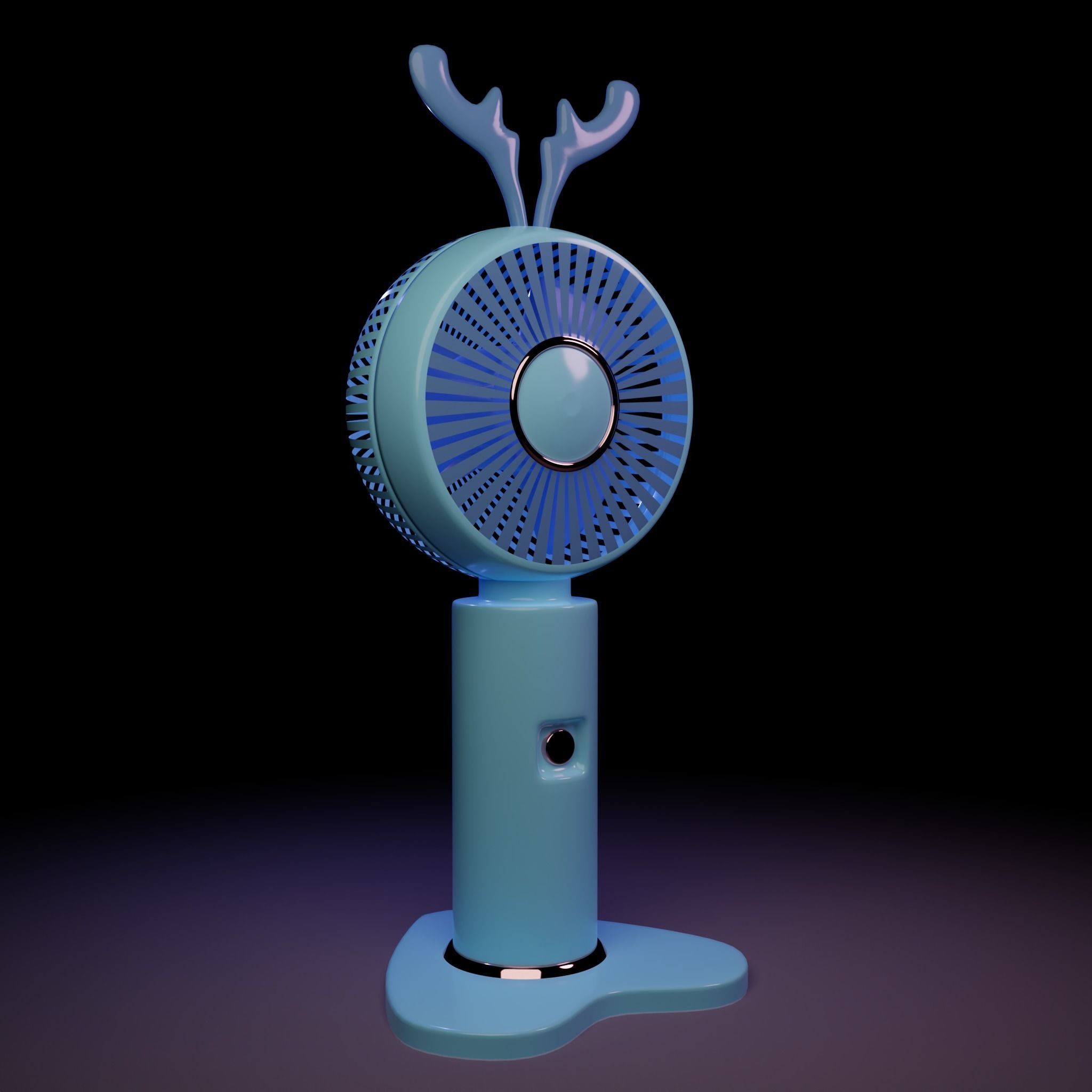 Mini Cute Table Fan  3D model_2