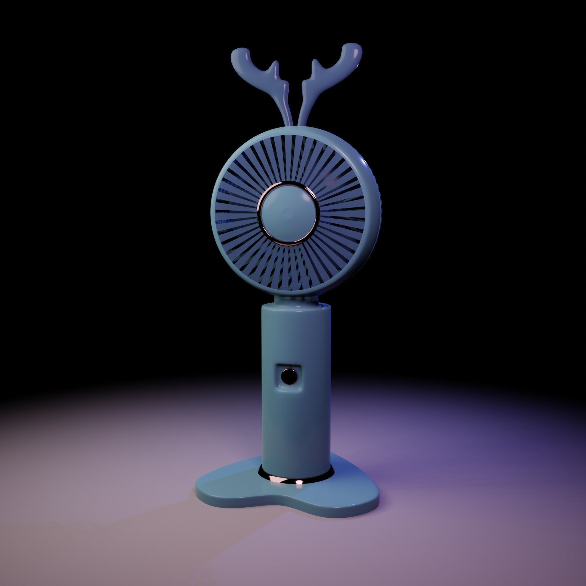 Mini Cute Table Fan  3D model_5
