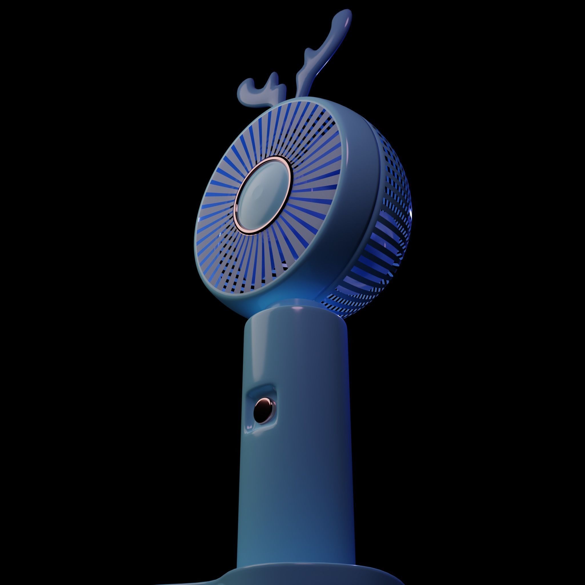 Mini Cute Table Fan  3D model_3