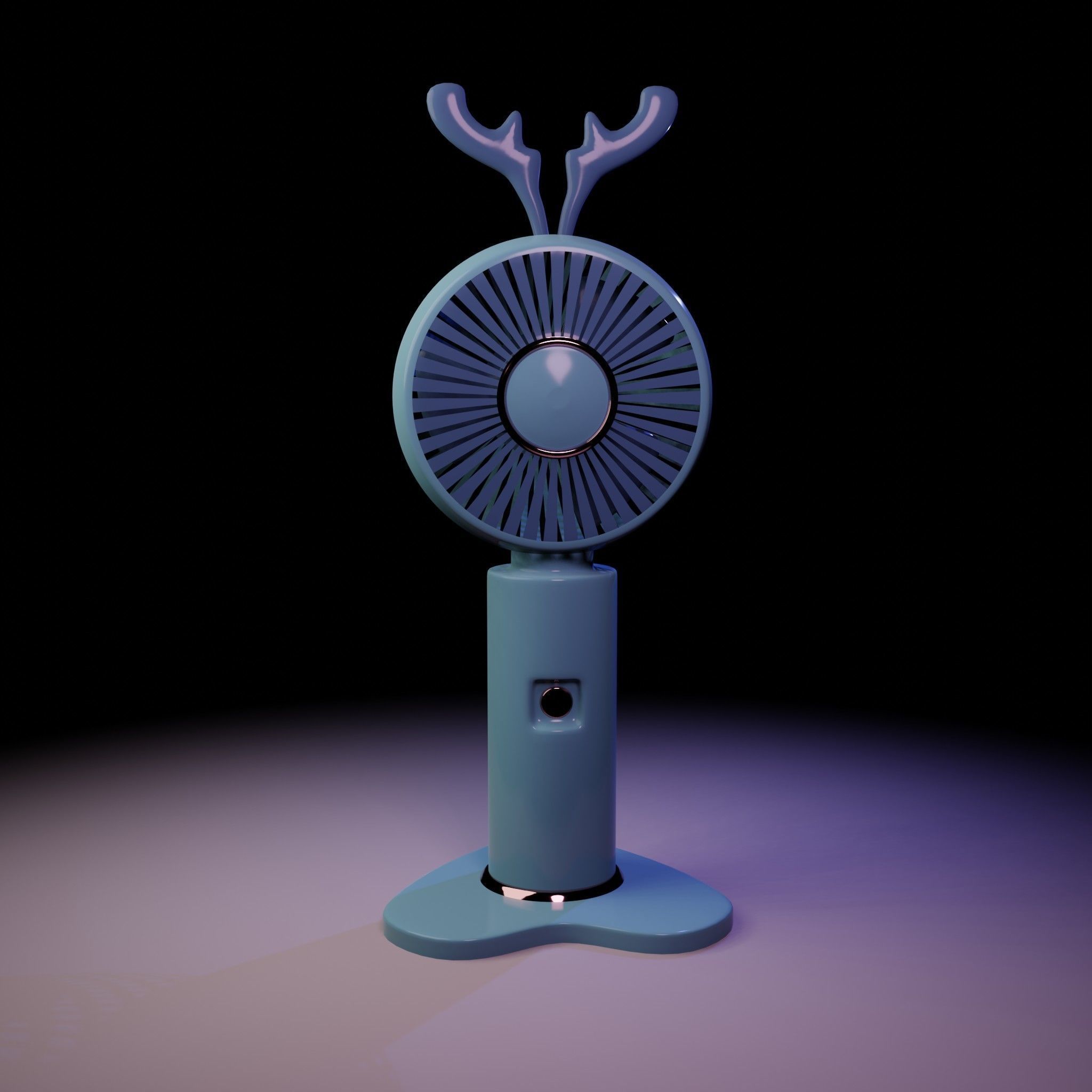 Mini Cute Table Fan  3D model_8