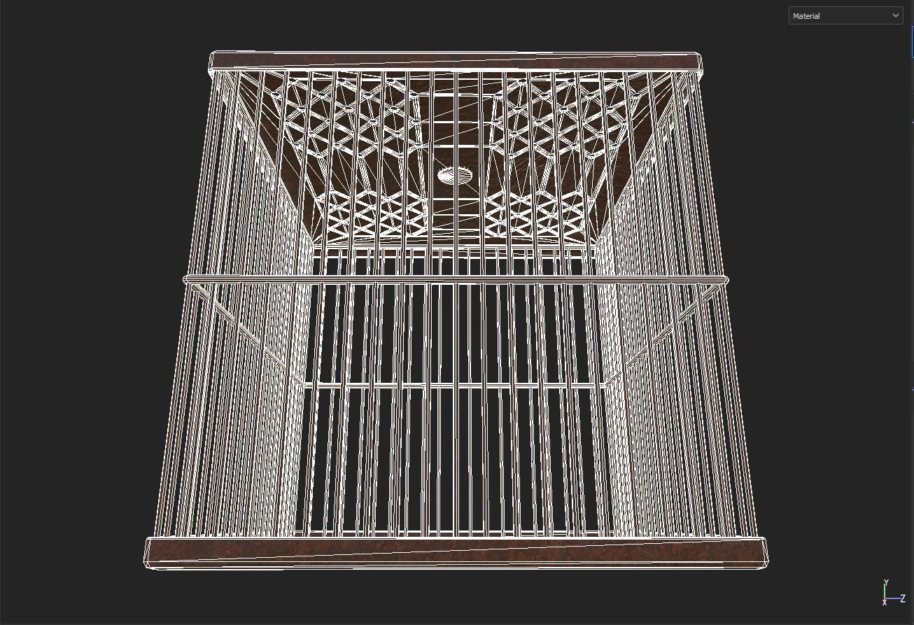 grille Low-poly 3D model_7