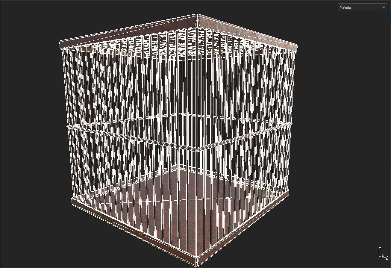 grille Low-poly 3D model_6