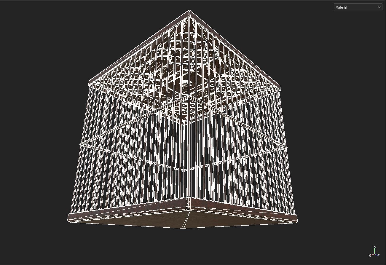 grille Low-poly 3D model_8