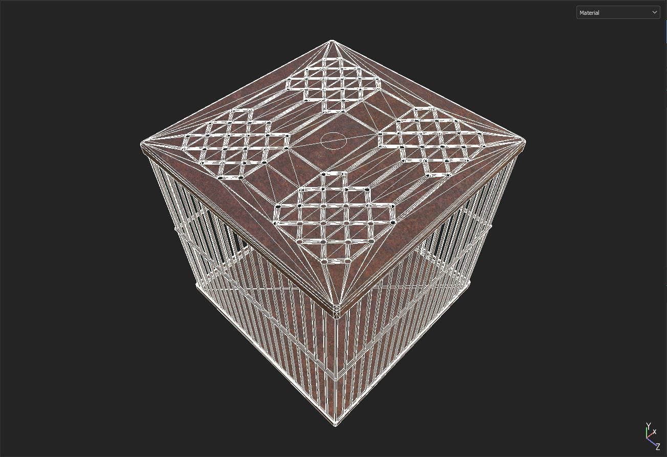 grille Low-poly 3D model_5