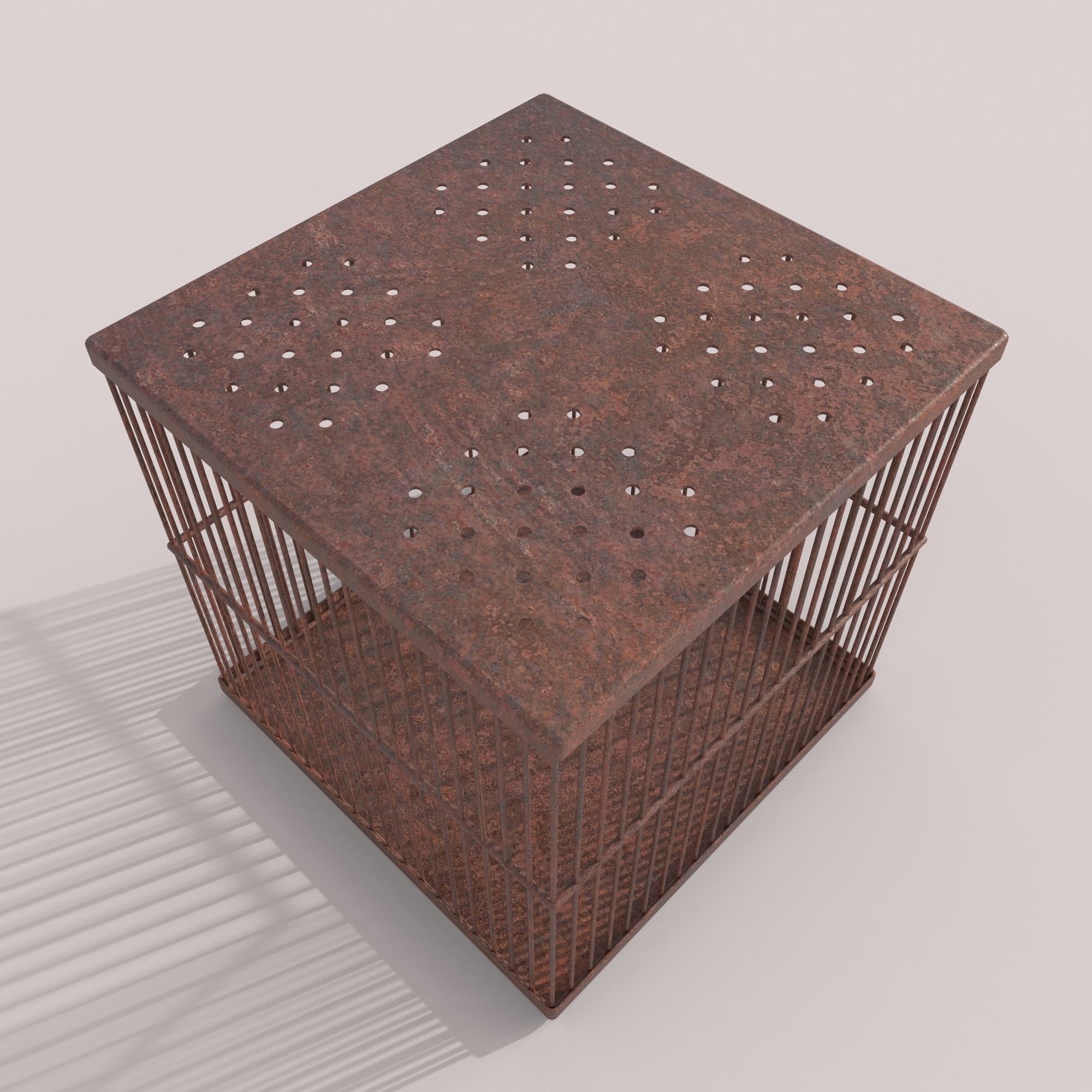 grille Low-poly 3D model_4