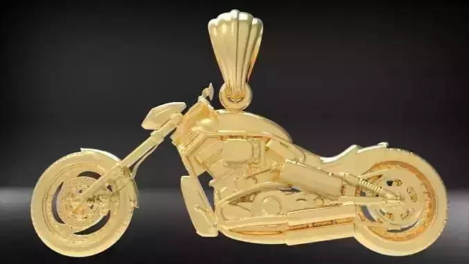 classic motorcycle pendant Necklace Pendant Charm Jewelry 3D print model