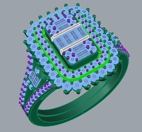 Ring collection 3D print model